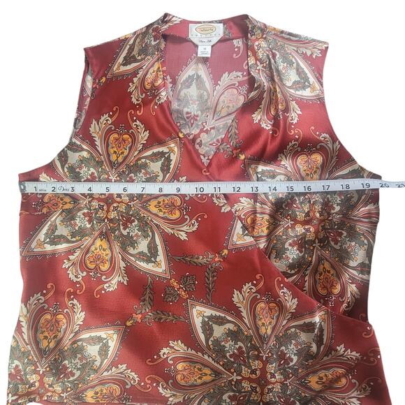 Talbots Petites Pure Silk Sleeveless Blouse Women's Size 12 - Picture 3 of 9